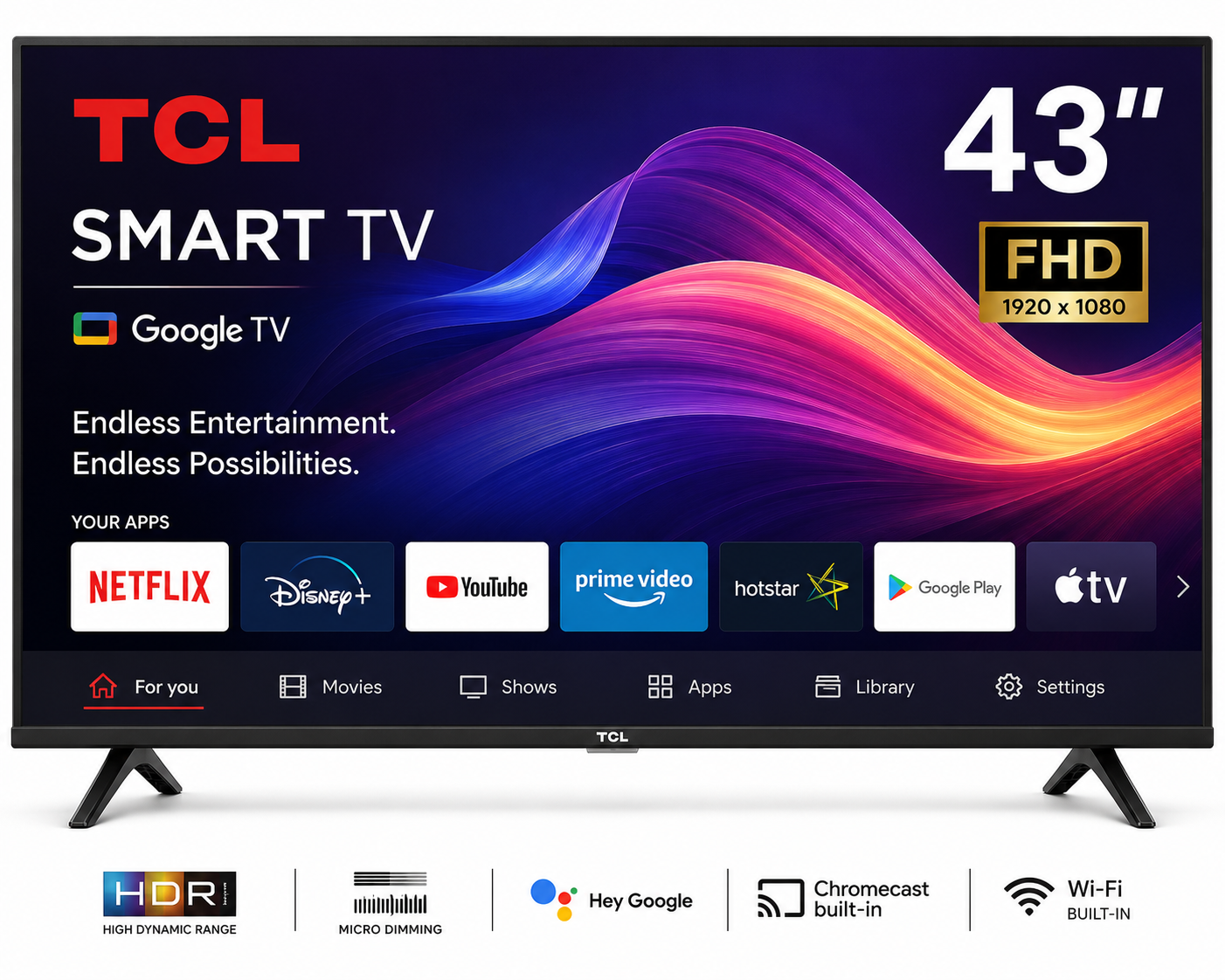 TCL 43'' SMART TV