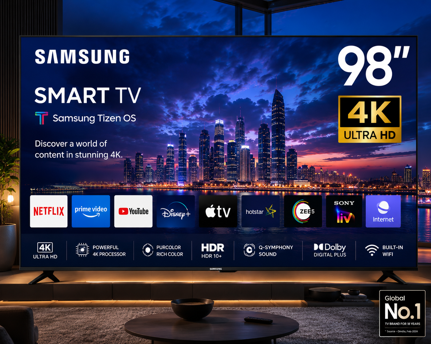 SAMSUNG 98'' SMART TV