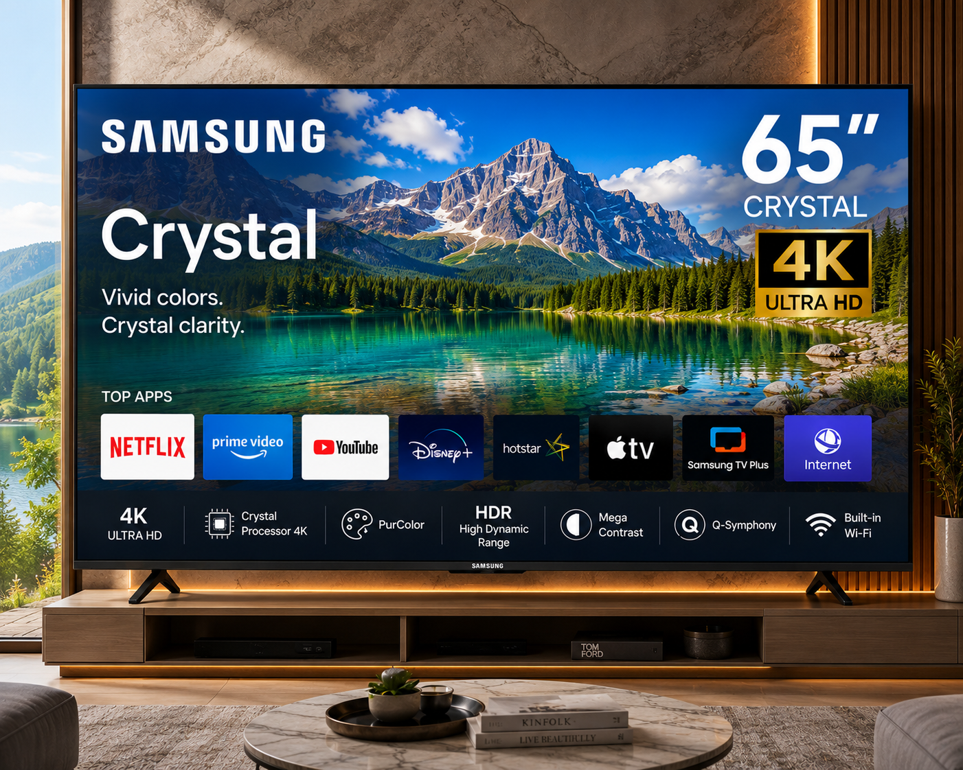 SAMSUNG 65'' CRYSTAL TV