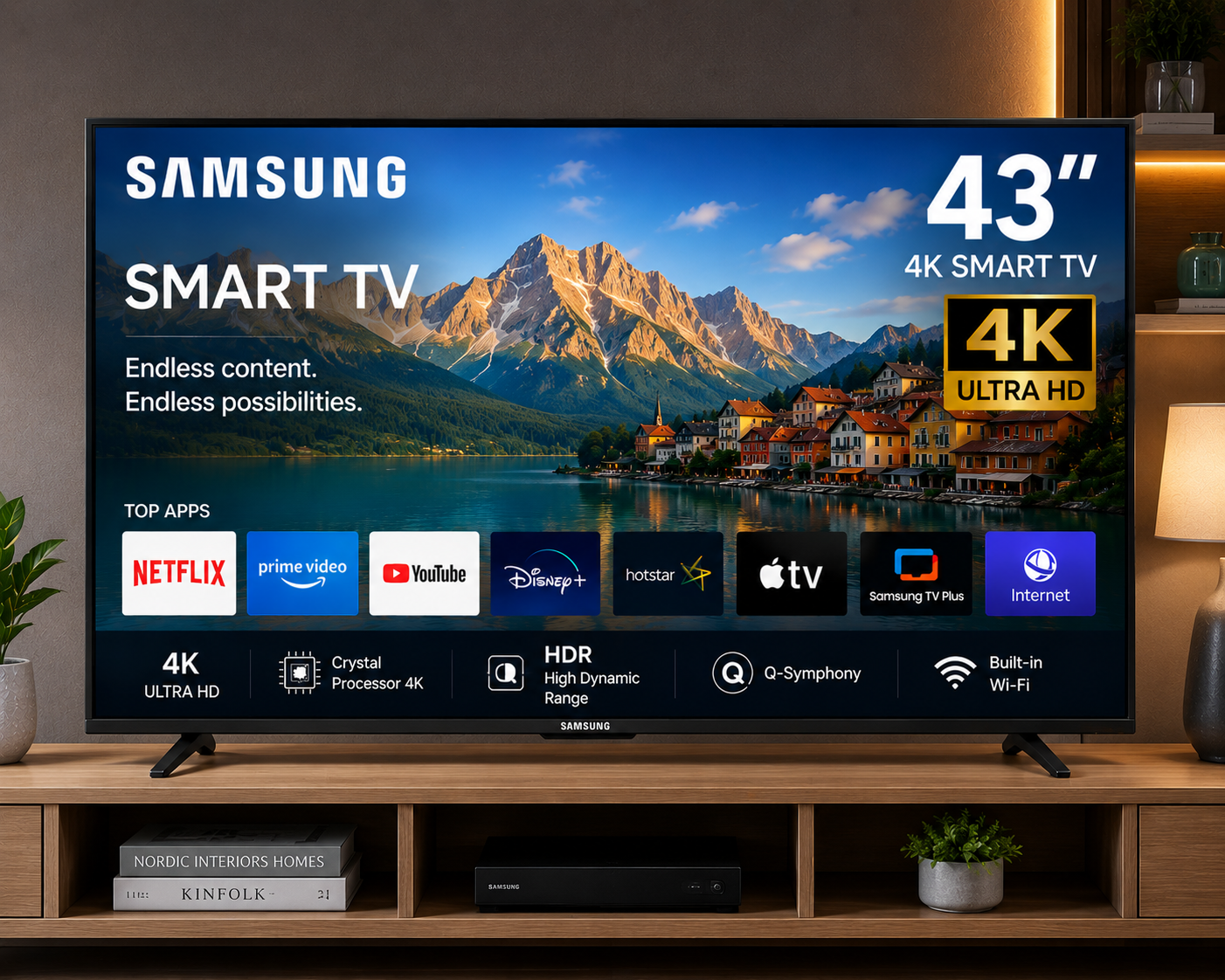 SAMSUNG 43'' 4K SMART TV