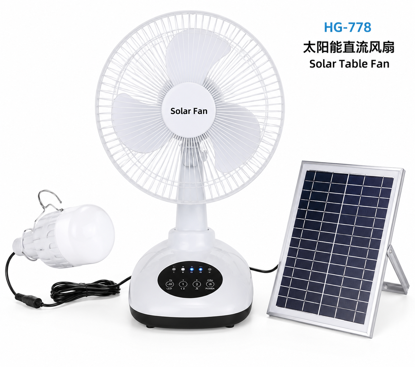 SOLAR DESKTOP FAN PWR12 S/P6W