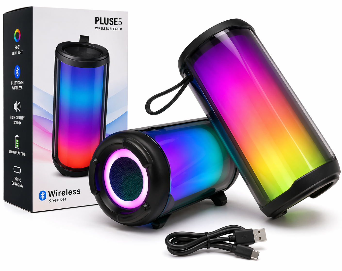 Wireless RGB Tube Speaker