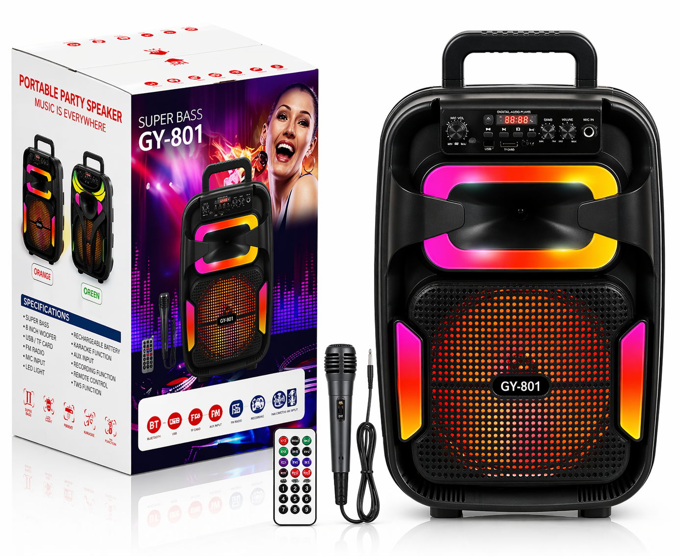 Super Bass GY-801 Speaker
