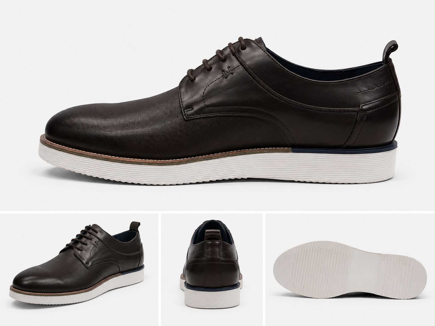 Brown men's dress shoe with lace