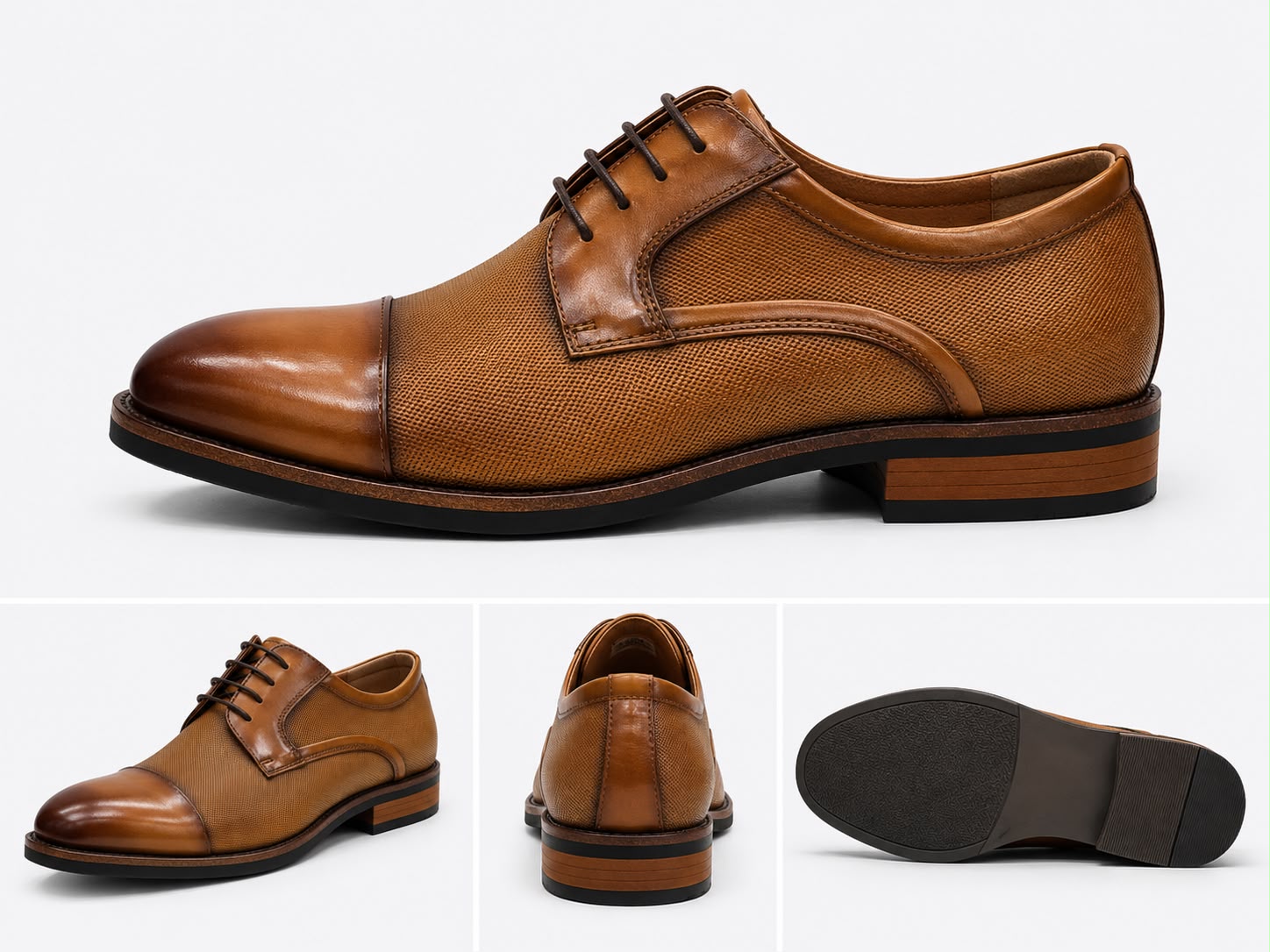 Brown / tan men's dress shoe with lace