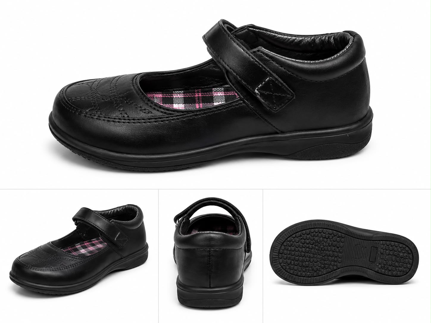Black toddler school shoe