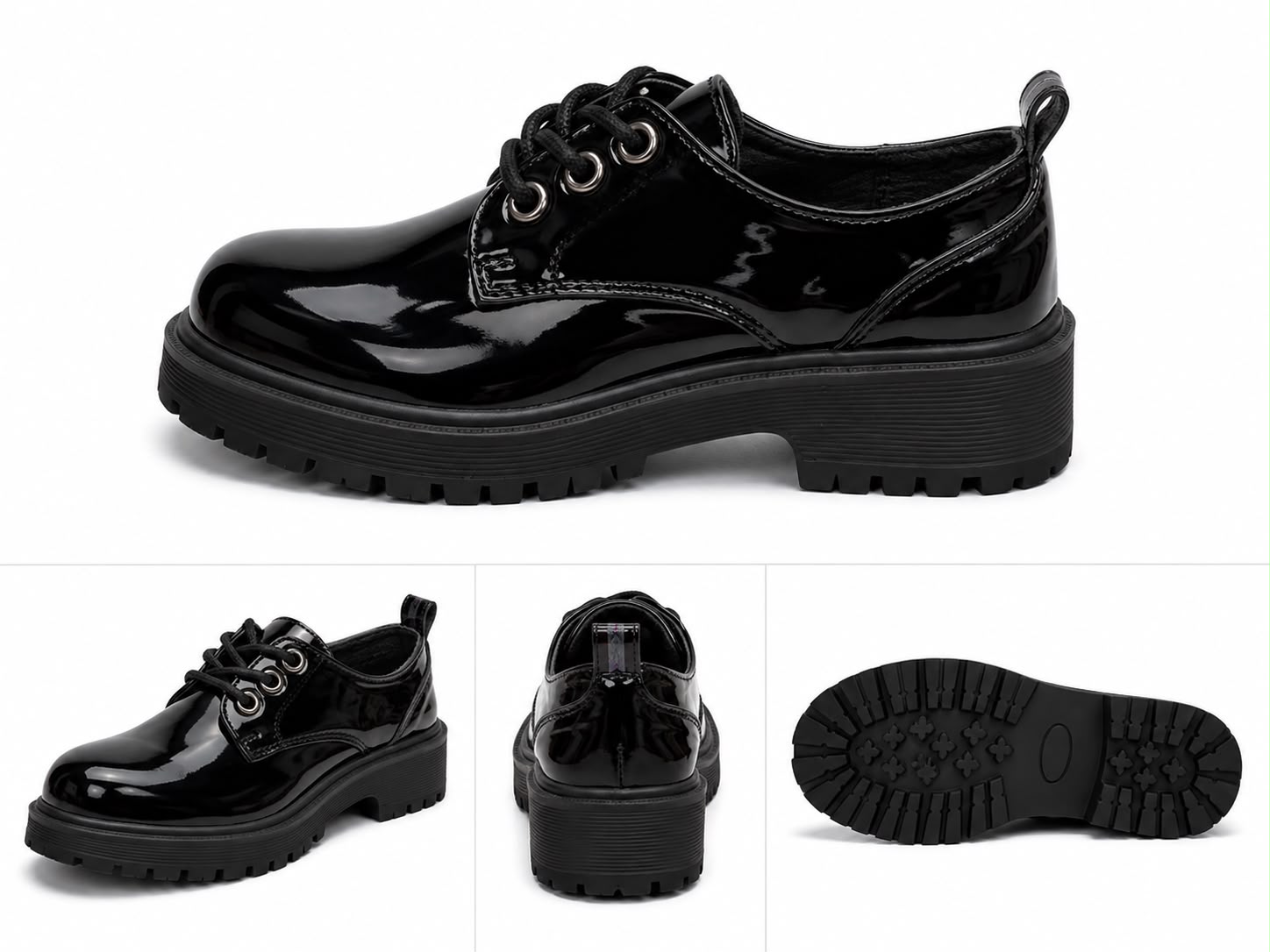 Single-strap boy school shoe